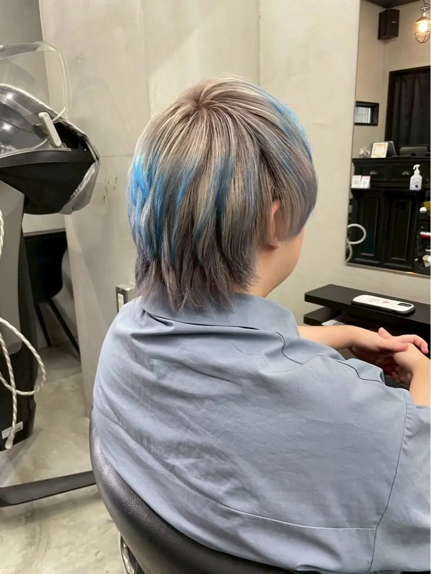 ショート カラー メンズ Riho ブリーチモデル募集中のヘアスタイル