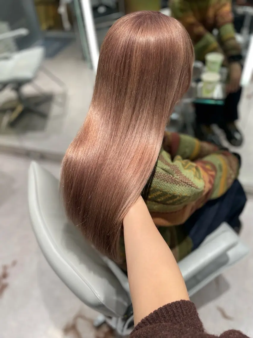 ロング ヘアカラー 透明感巻ける縮毛矯正 可愛いStyle杏琉のヘアスタイル