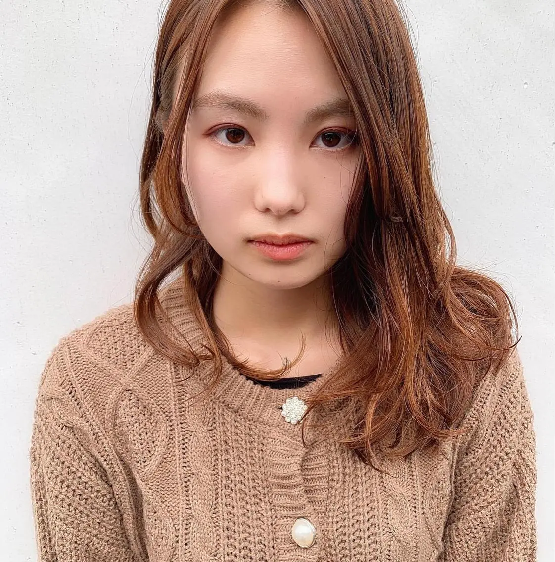 セミロング カラー 中川 竜誠のヘアスタイル