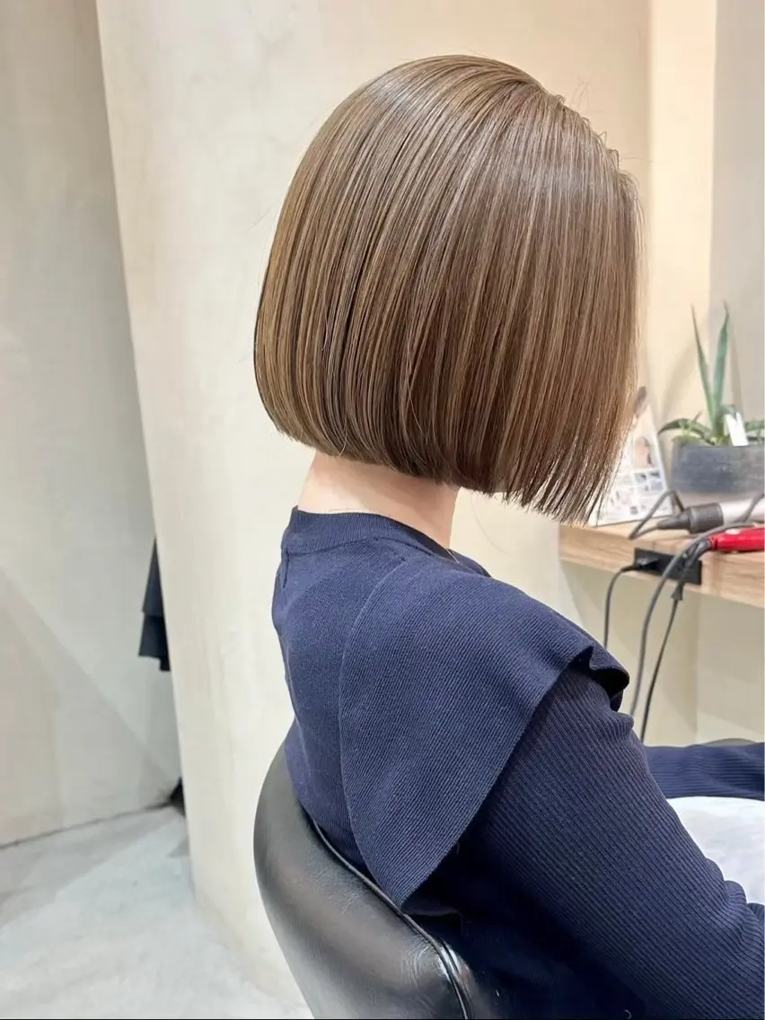 ミディアム ボブ 顔周りカット 韓国風ヘア レイヤーカット わたる /カットモデル募集のヘアスタイル