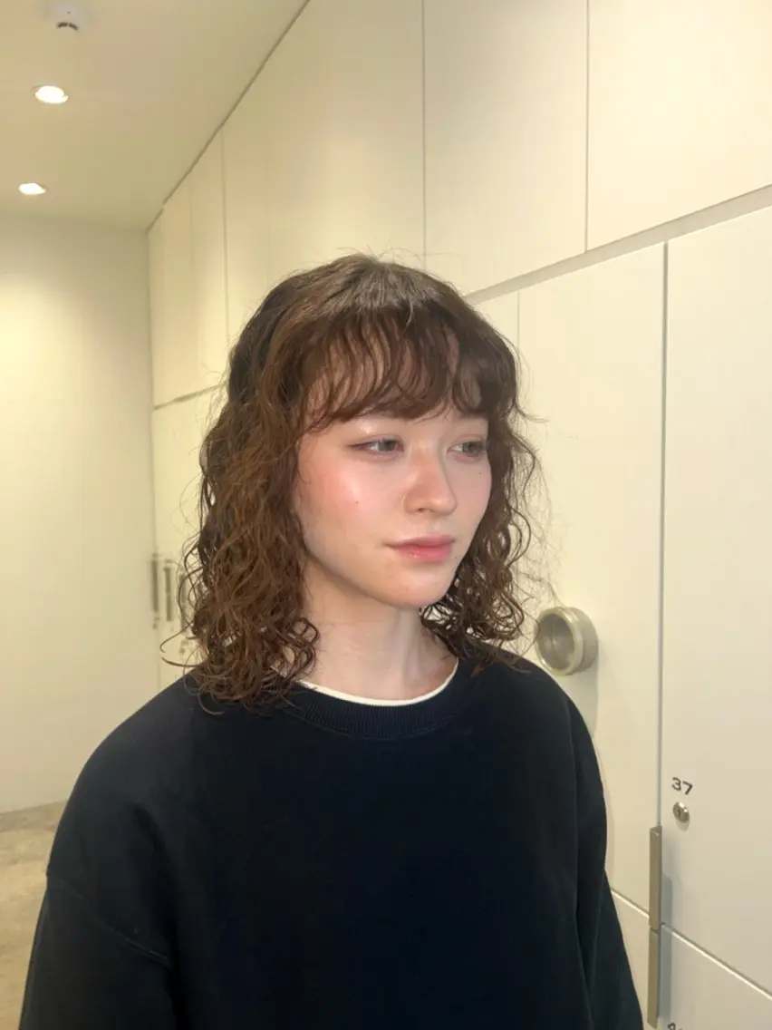 ミディアム パーマ fifth PARK HIN★T★のヘアスタイル