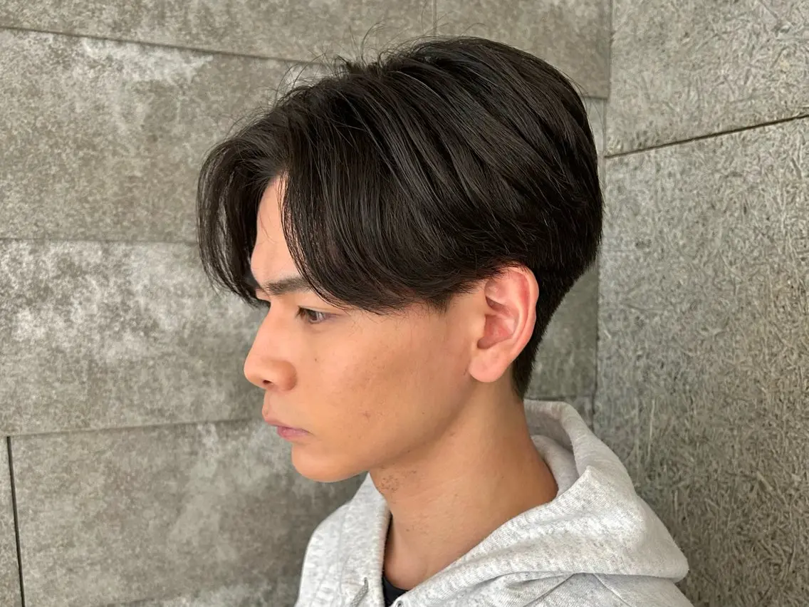 ショート パーマ メンズ センターパート メンズパーマ ニュアンスパーマ 木村 明日美のヘアスタイル