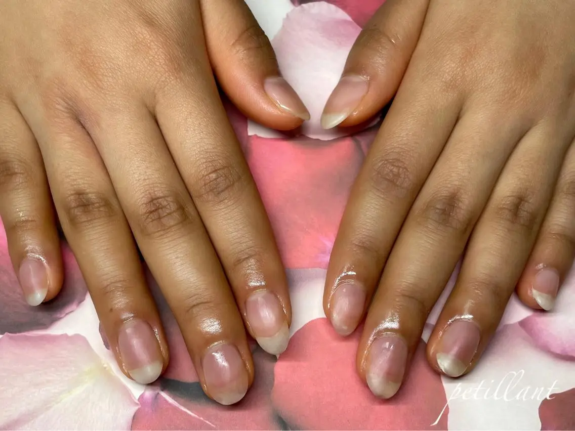 ネイル クリアネイル ジェルネイル マットネイル nail salon petillantのネイルデザイン