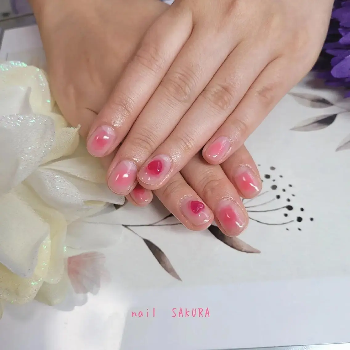 ネイル チークネイル nailSAKURA さとうゆきえのネイルデザイン