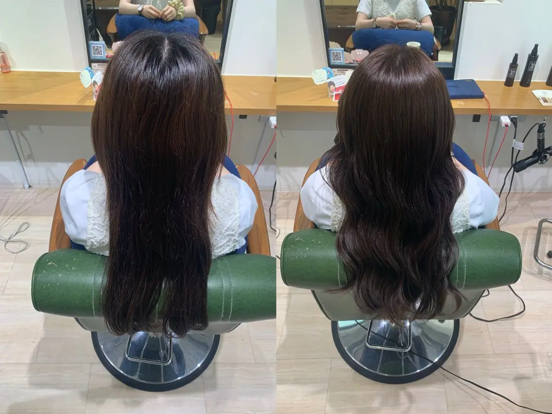 ロング カラー ブラウンカラー パラッチ MIKAのヘアスタイル