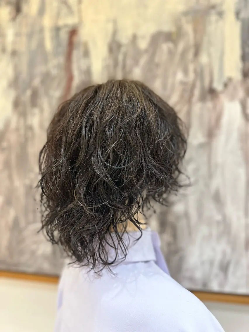 ミディアム パーマ ミディアムパーマ ウルフカット ✂︎正木 克拓のヘアスタイル
