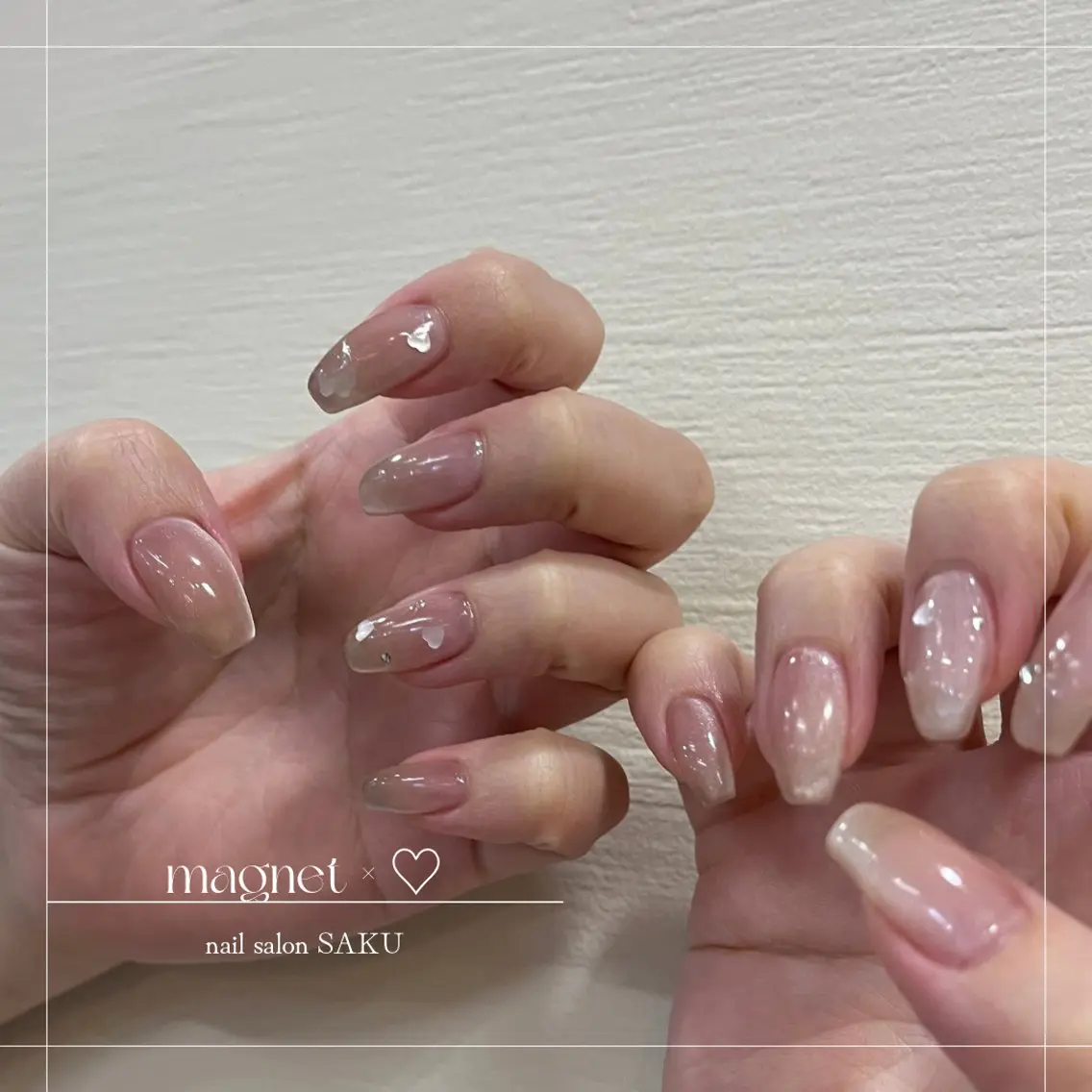 ネイル ニュアンスネイル シンプルネイル ハンドネイル SAKU nail 作島茜のネイルデザイン