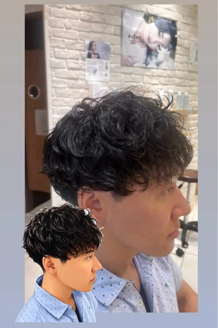 パーマ メンズ カット パーマ メンズパーマ特化型 美容師/荒井海音のヘアスタイル
