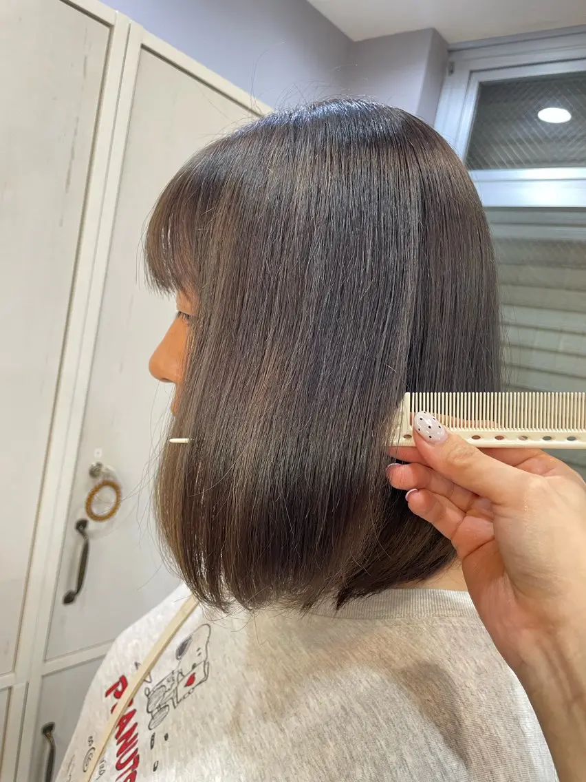 ショート レイヤー/透けカラー ✨KANAのヘアスタイル