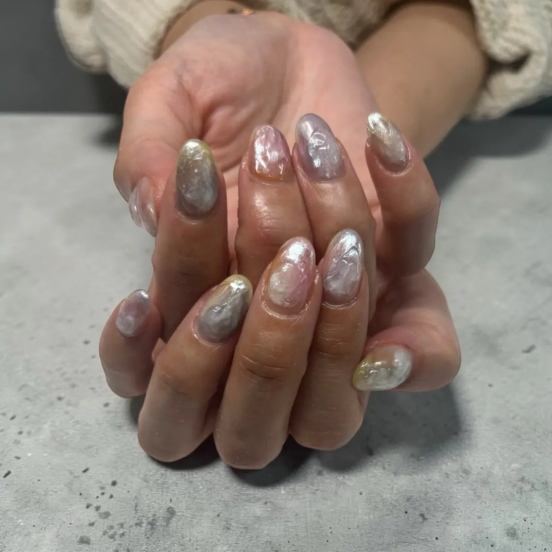 ネイル ニュアンスネイル ハンドネイル mellow mのネイルデザイン