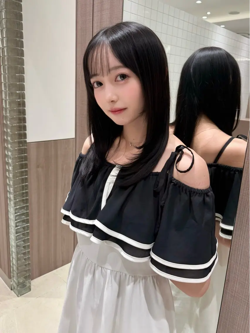 ミディアム カラー カット ヘアカラー トリートメント 上品ヘア🤍顔周り/ レイヤー✨/林遼一郎のヘアスタイル