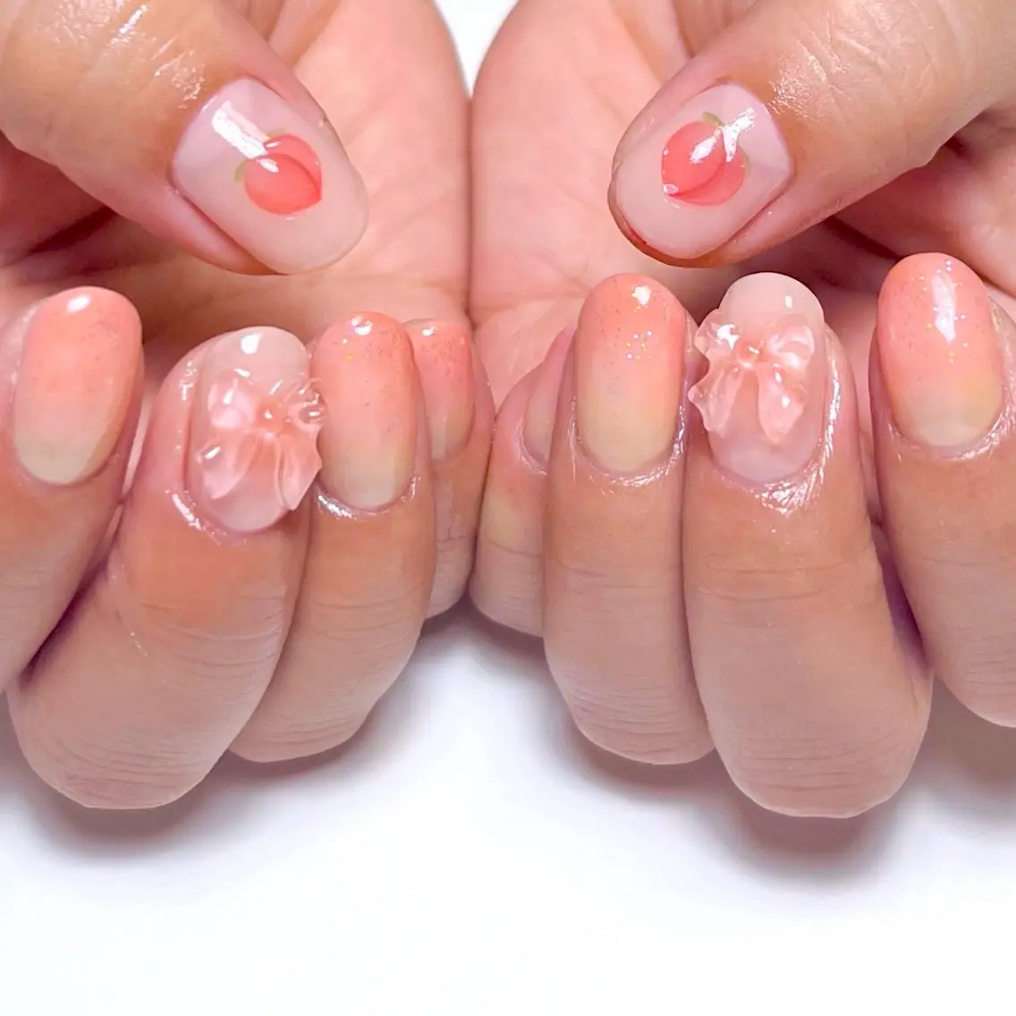 ネイル ハンドネイル いちごパフェ ゆいのネイルデザイン