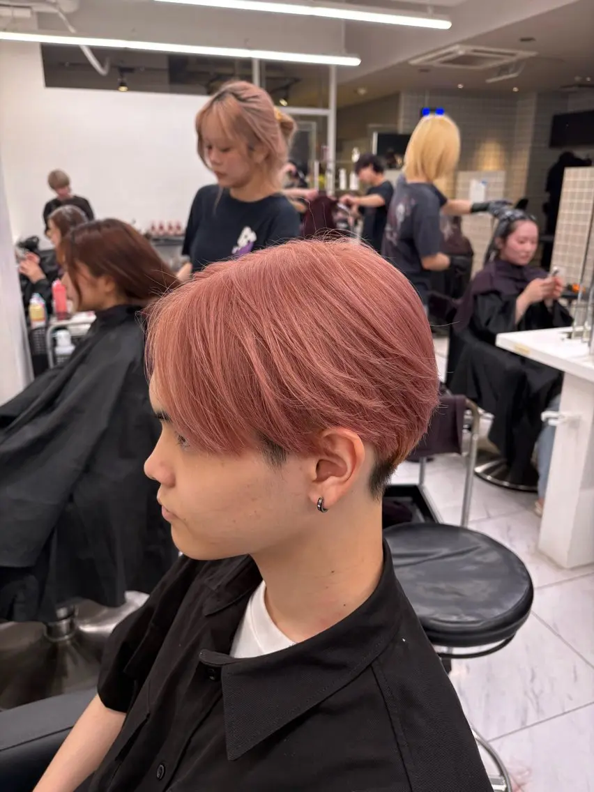 カラー ベージュカラー ブリーチ 透明感カラー ダブルカラー ピンクカラー カット ヘアカラー ダブルカラー/🐻 ベージュ‎/ピンクのヘアスタイル