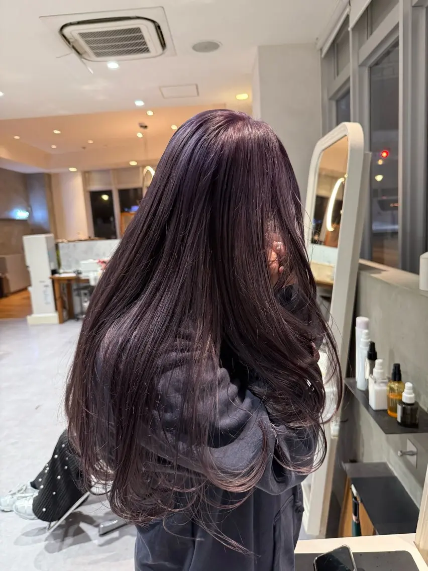 ロング ヘアカラー ハイライト｜レイヤー ｜honokaのヘアスタイル