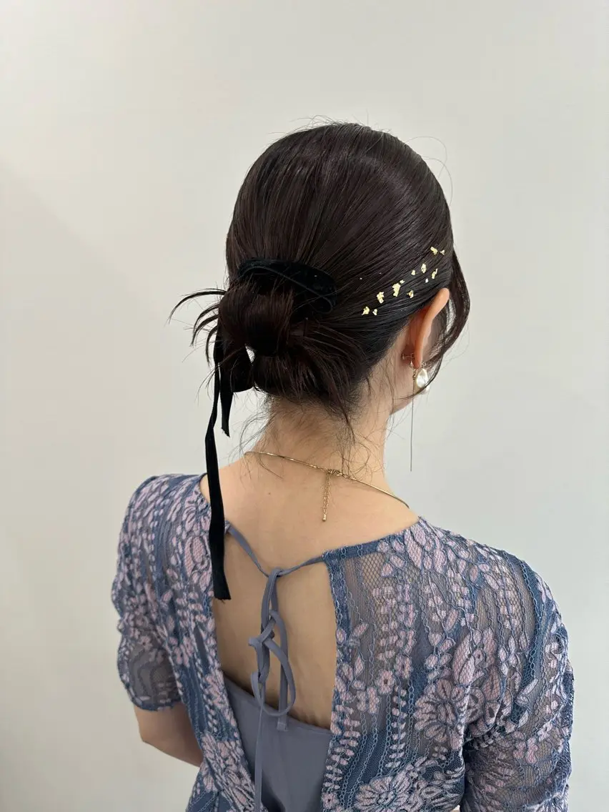 ミディアム ヘアアレンジ ヘアセット レイヤー/ナチュラル 💐nao.のヘアスタイル