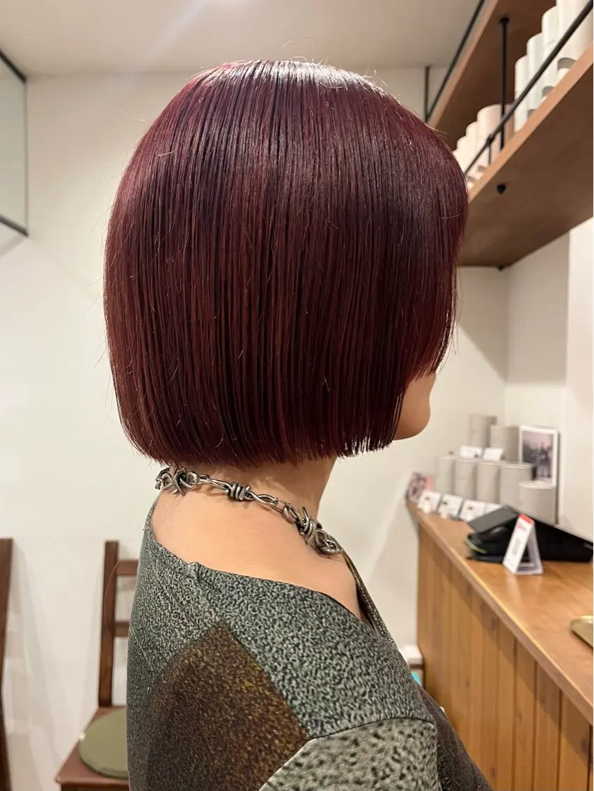 ショート カラー china/ボブ /レイヤーカットのヘアスタイル