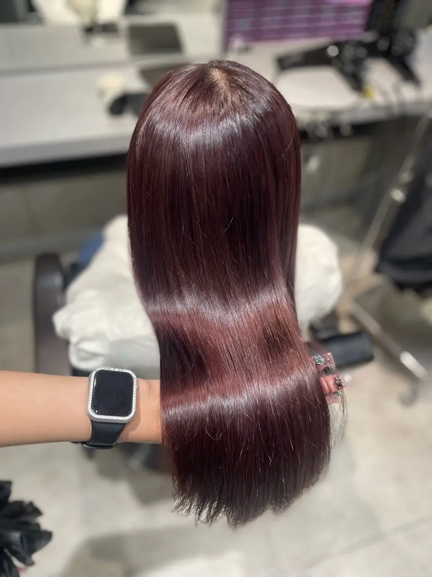 セミロング ヘアカラー トリートメント オガワ カエデ🦋のヘアスタイル