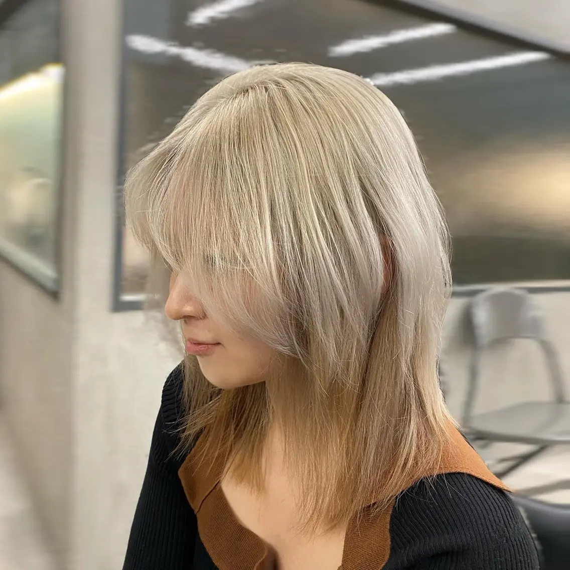 ミディアム カラー ヘアアレンジ ベージュカラー ブラウンカラー ヘアカラー トリートメント mina 🌷のヘアスタイル