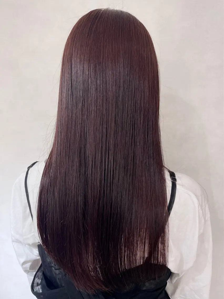 ロング ピンクブラウン 蓮 華のヘアスタイル