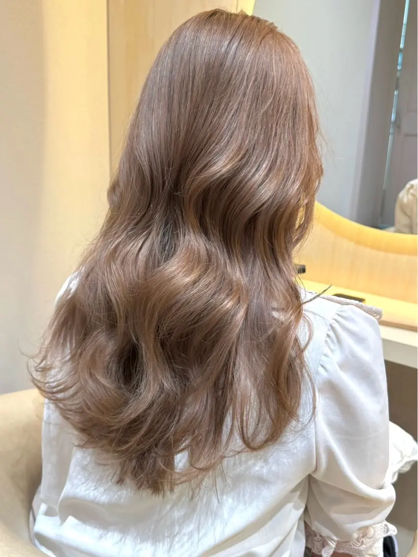ロング カット ヘアカラー トリートメント 縮毛矯正/透明感/ 松葉 晃明のヘアスタイル