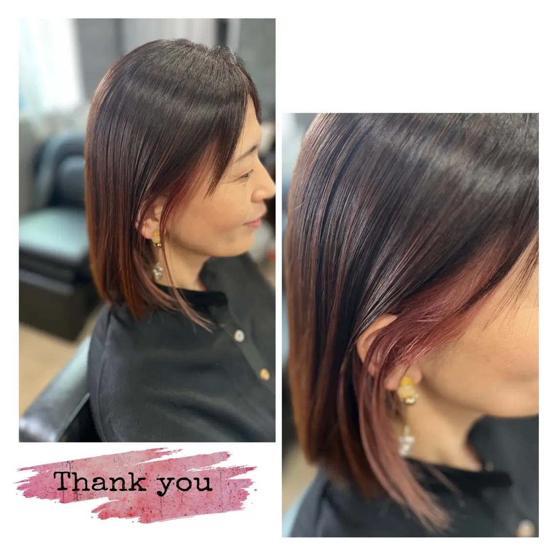 ミディアム カラー ヤマモト ヒロミのヘアスタイル