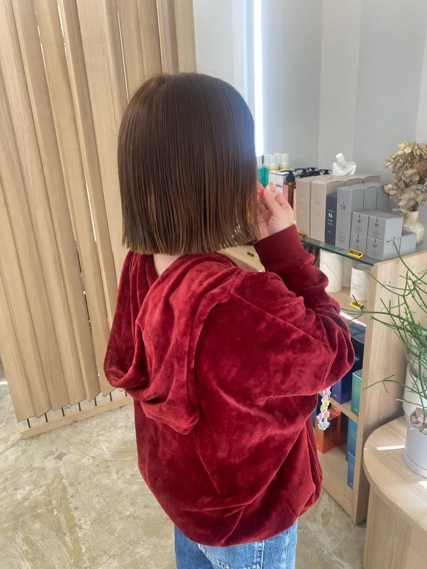 ミディアム カラー ヘアアレンジ ボブ カット ヘアカラー ボブ /ニュアンス/ satomi🧸💖のヘアスタイル
