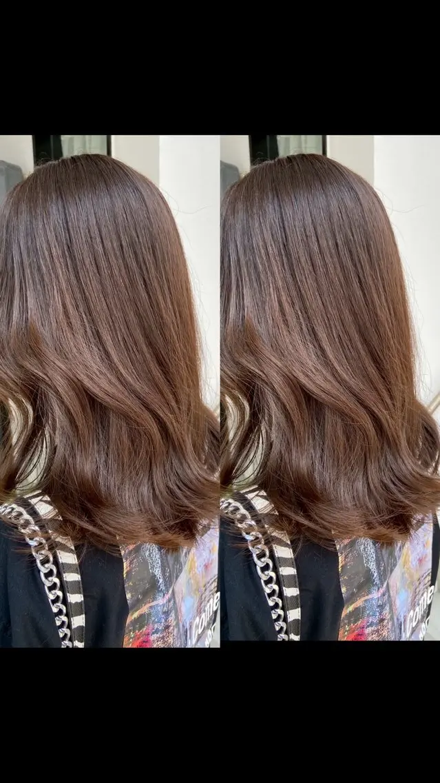 ロング 裾分 華子のヘアスタイル