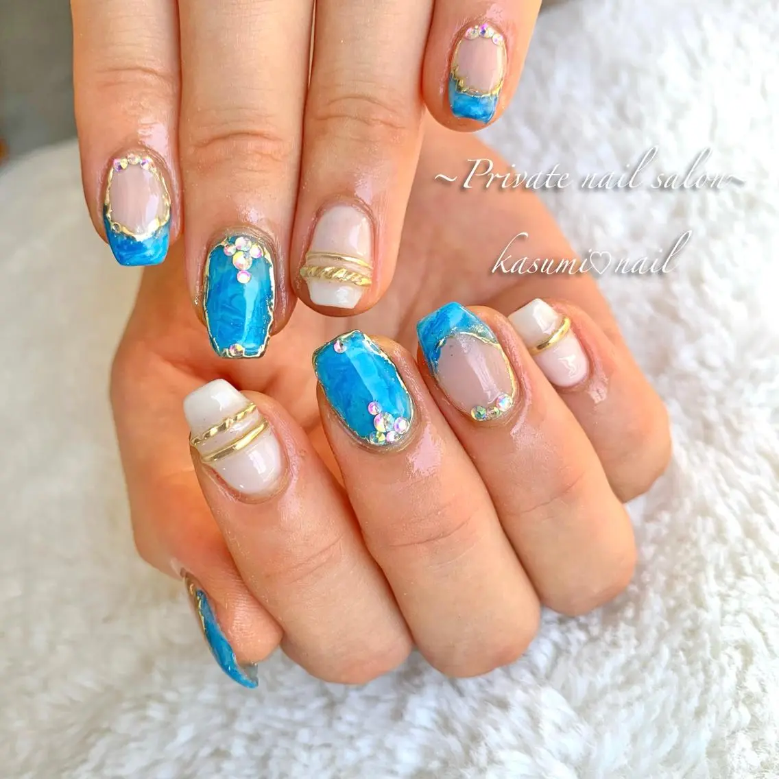 ネイル アートネイル ラメ(グリッター) マグネットネイル ミラーネイル 持ち込み KASUMI♡ Nailのネイルデザイン