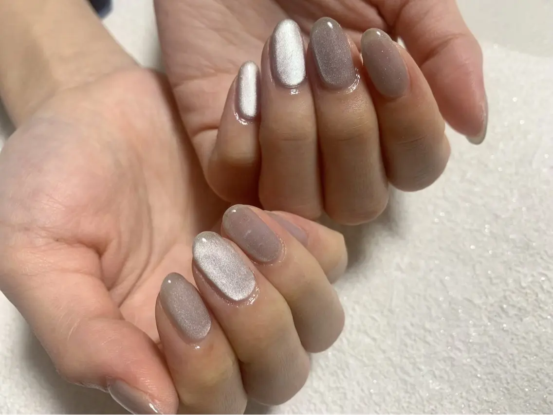 ネイル ジェルネイル 韓国ネイル マグネットネイル メンズネイル パラジェル kiki nail たまプラーザのネイルデザイン