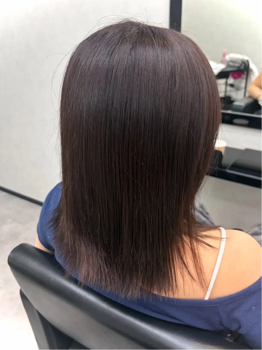 ミディアム ヘアカラー トリートメント 福島 あいりのヘアスタイル