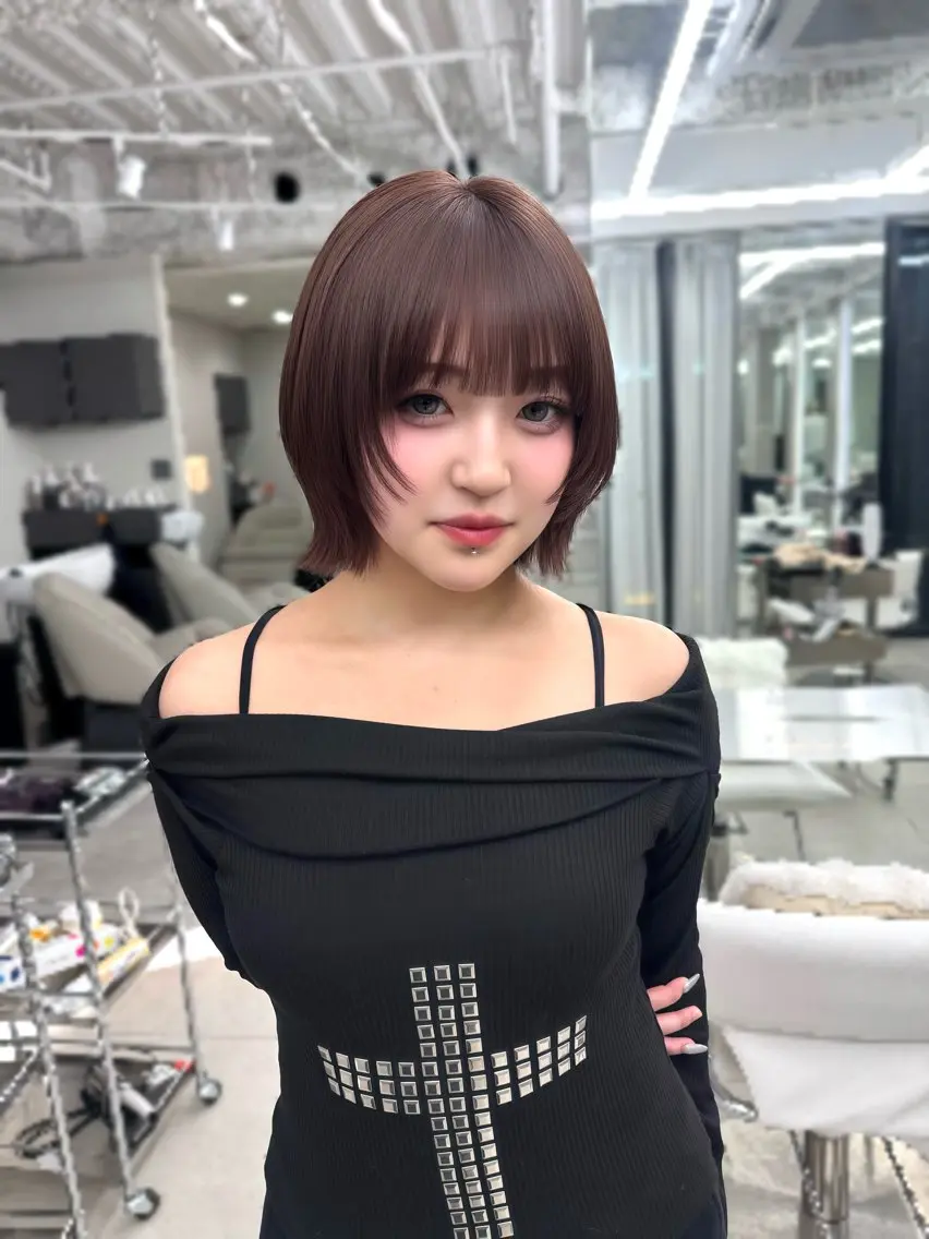ショート カラー ヘアカラー ヘアセット 栄美容師/kiti /ボブ/ケントのヘアスタイル