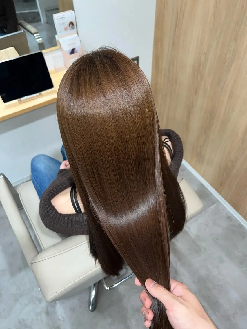 💎プレミアム髪質改善💎サイエンスアクア＋ケアカラー＋ヘッドスパ📌ロング料金なし📌朝7時から夜23時まで予約可能の写真