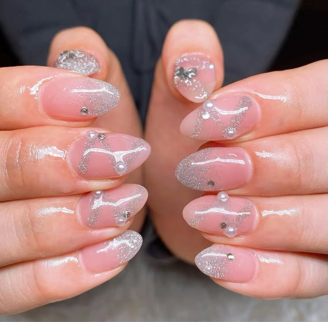 (オフなし)🩵ミニモ限定✨限定3名募集🩵ラメグラデーションネイル🫧の写真