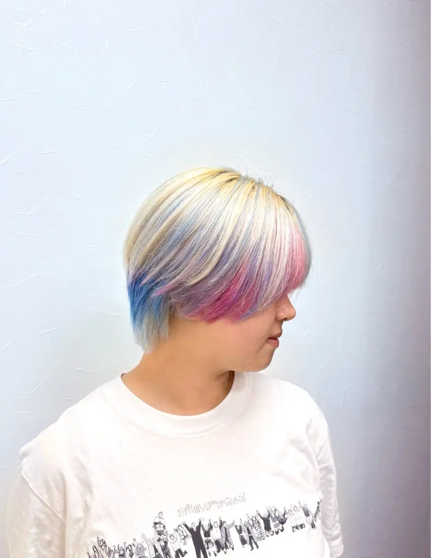 ショート カット トリートメント ☁️MIZUKI ☁️明るい白髪染めのヘアスタイル