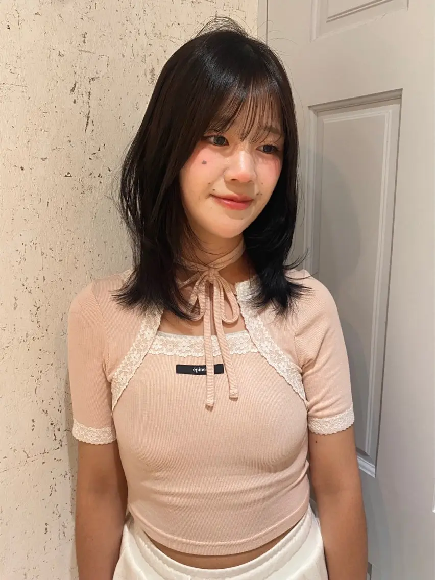 ミディアム カラー カット ヘアカラー トリートメント mai / linoah˚✧のヘアスタイル