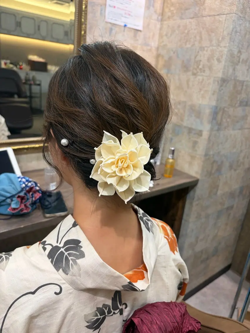 ミディアム ヘアセット 前田 みのりのヘアスタイル