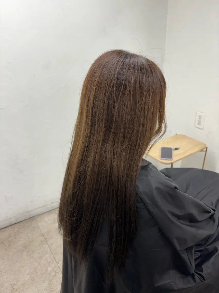 ロング ヘアカラー トリートメント 韓国風カラー🇰🇷 髪質改善/RIKUのヘアスタイル