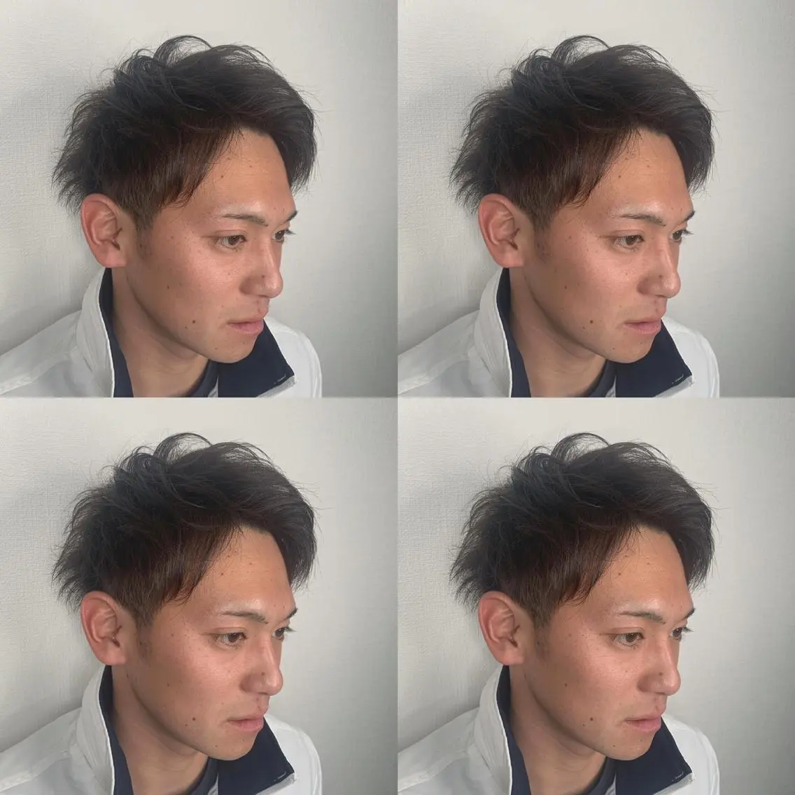 ショート アッシュ アッシュブラウン ヘアカラー 佐藤 香太のヘアスタイル