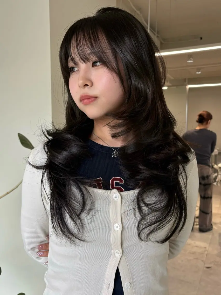 ロング カラー レイヤーカット カット ヘアカラー 海外レイヤー /NAGISAのヘアスタイル