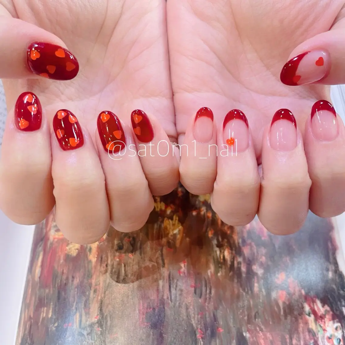 ネイル ハート バレンタイン 自由が丘✳︎ nail söpöのネイルデザイン
