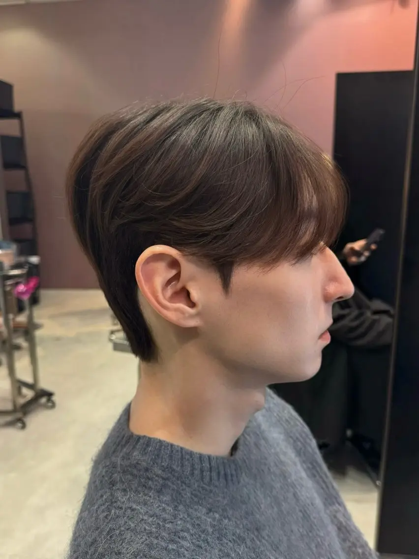 メンズ カット パーマ 韓国式ダウンパーマ 🇰🇷櫻井健のヘアスタイル