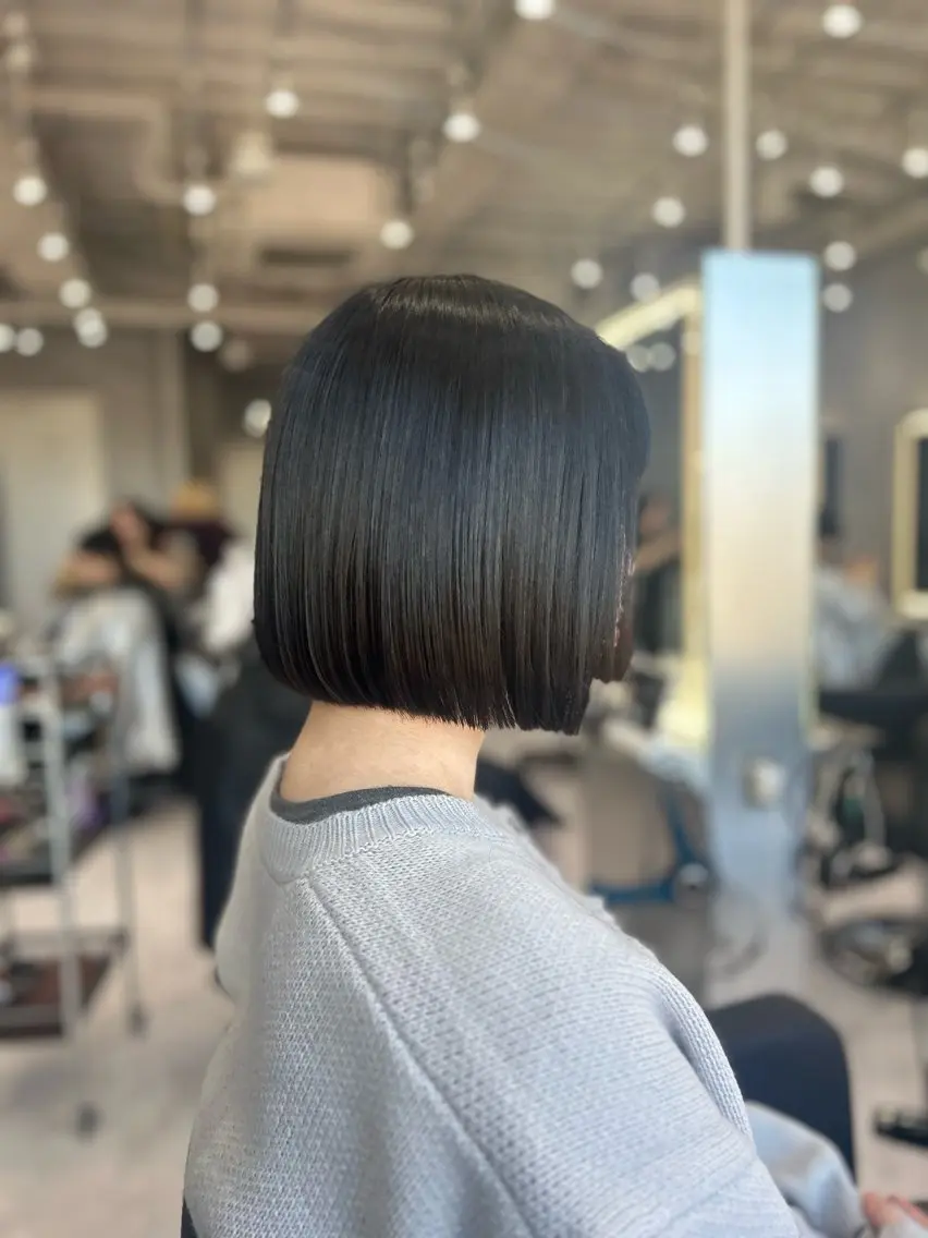 ショート 切りっぱなしボブ ボブ 森下 ゆきなのヘアスタイル
