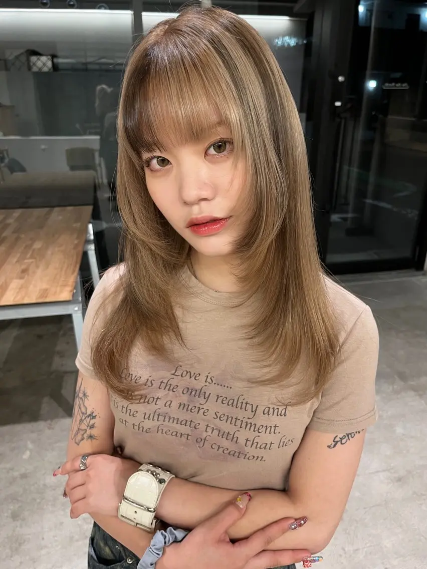 セミロング カラー カット ヘアカラー トリートメント yuuna/ ハッシュカット🎀のヘアスタイル