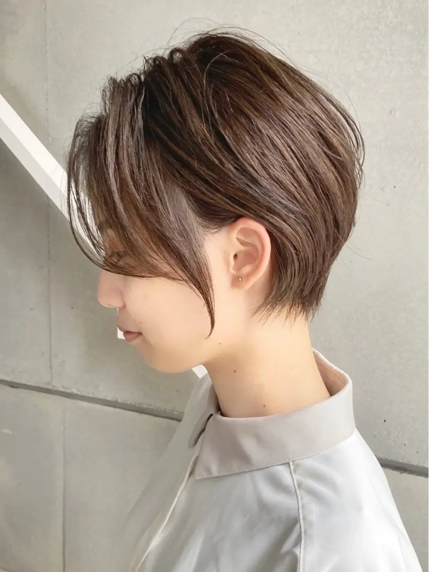 ショート カラー ショートボブ ボブ ショートヘア カット ヘアカラー パーマ トリートメント 当日予約🆗ショート /ハイライト/松本のヘアスタイル