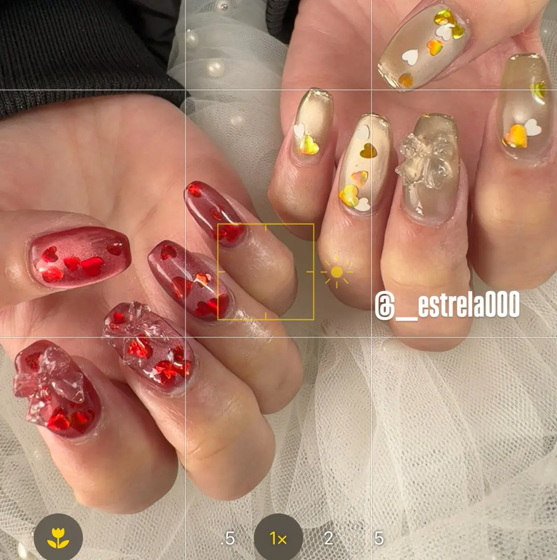 ネイル バレンタイン ハンドネイル estrela 🍑のネイルデザイン