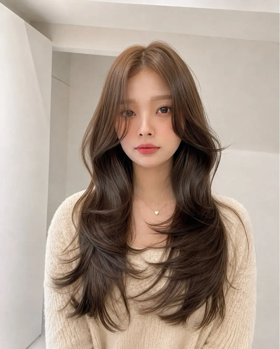 セミロング レイヤーカット⭐️ ハッシュカット特化のヘアスタイル