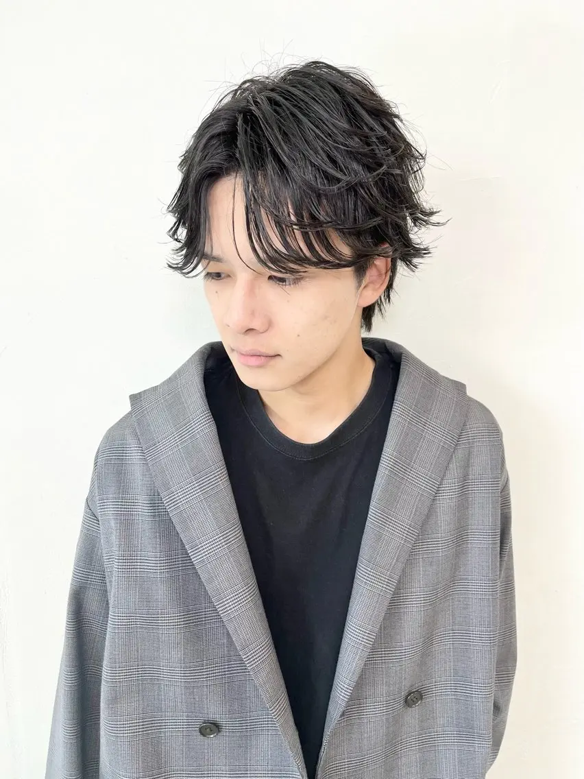ショート パーマ メンズ カット パーマ トリートメント ill副店長 立和田純也のヘアスタイル
