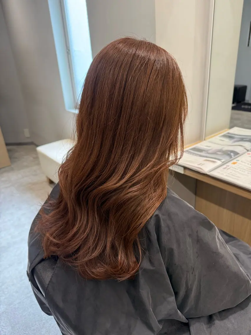 ロング カラー ブラウンカラー ショコラブラウン イルミナカラー カット ヘアカラー トリートメント 巻ける髪質改善🫧ハ イライト/永田汰伊智のヘアスタイル