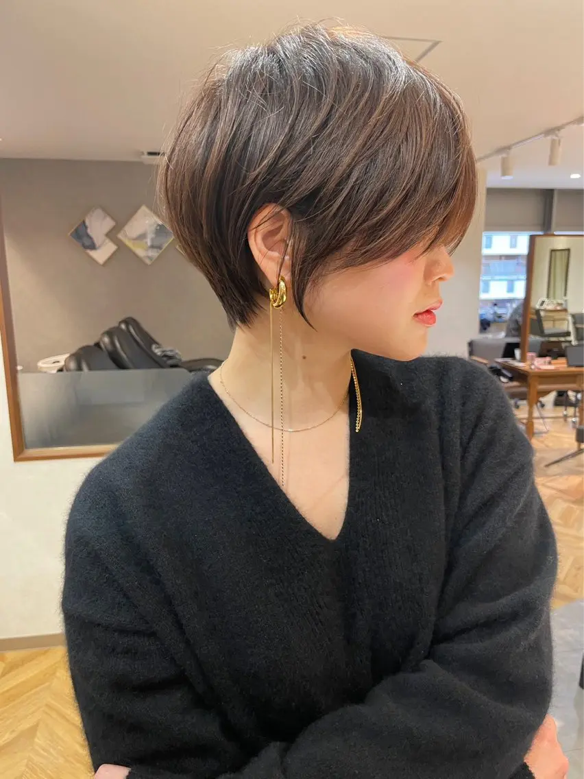 ショート ショートボブ ボブ 似合わせカット ショートヘア ✨レイヤー/韓国 /✨ヘア山下　遥のヘアスタイル