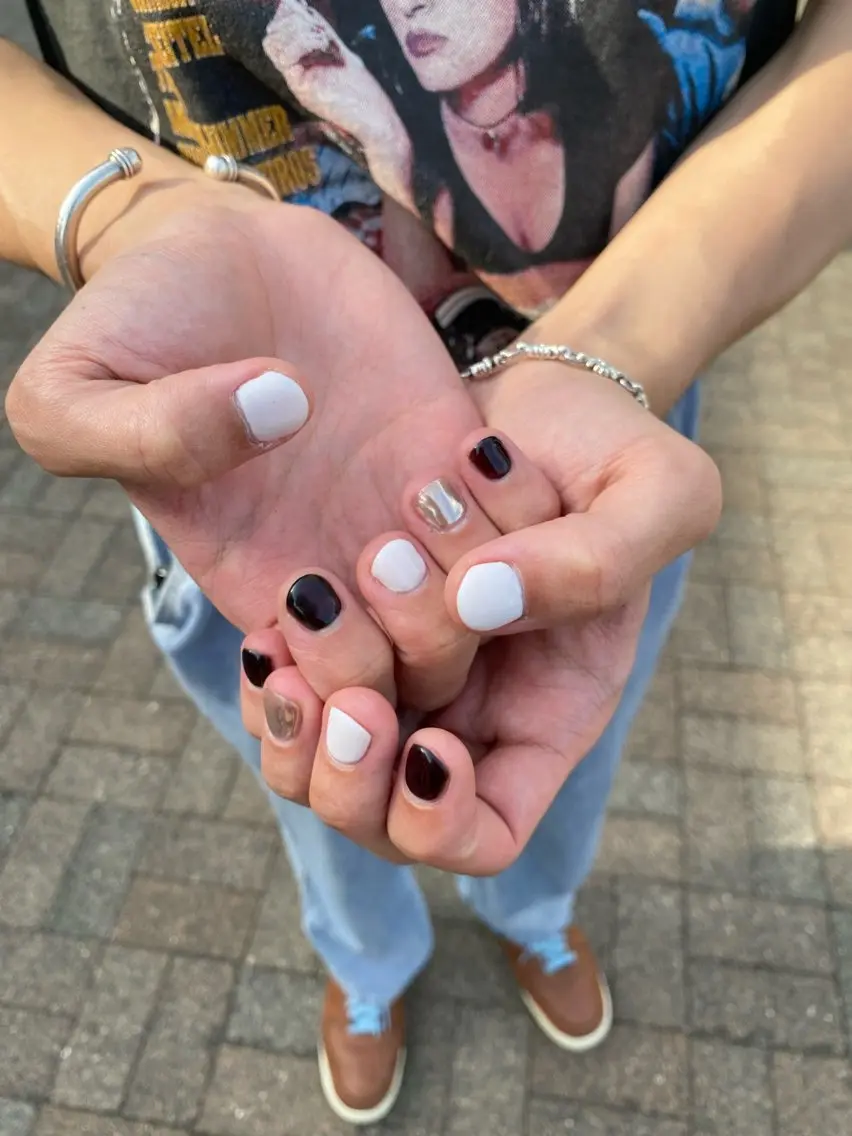 ネイル アートネイル メンズネイル ミラーネイル ワンカラーネイル umi nailのネイルデザイン